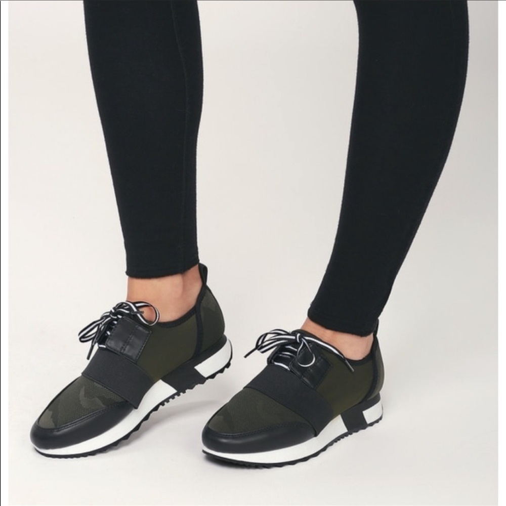 Steve Madden Antics Sneakers Green Camouflage